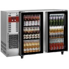 DIAMOND - Refroidisseur de bouteilles inox 2 portes vitrées 375 l