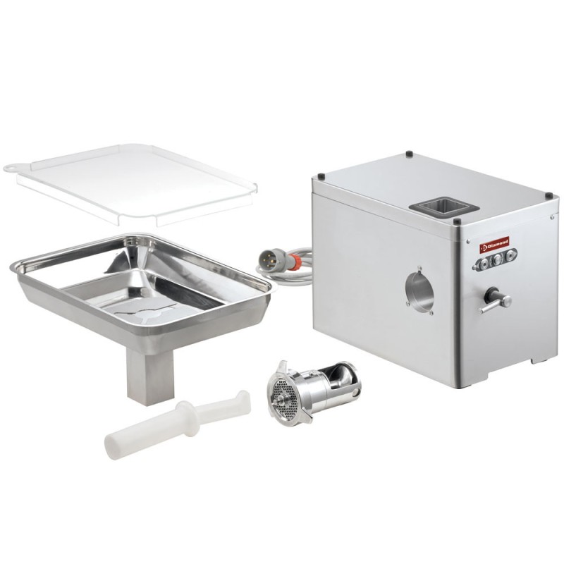 DIAMOND - Hachoir inox numéro 32 de table 6 mm 500 kg / h