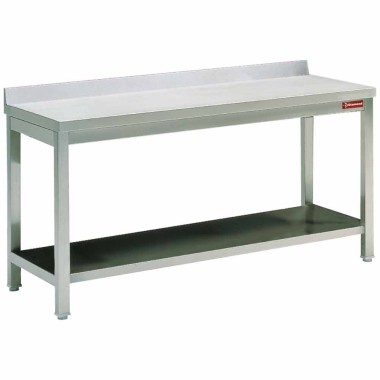 DIAMOND - Table de travail à sous tablette + bord arrière