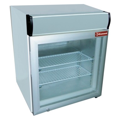 DIAMOND - Vitrine de table négative 50L et caisson lumineux