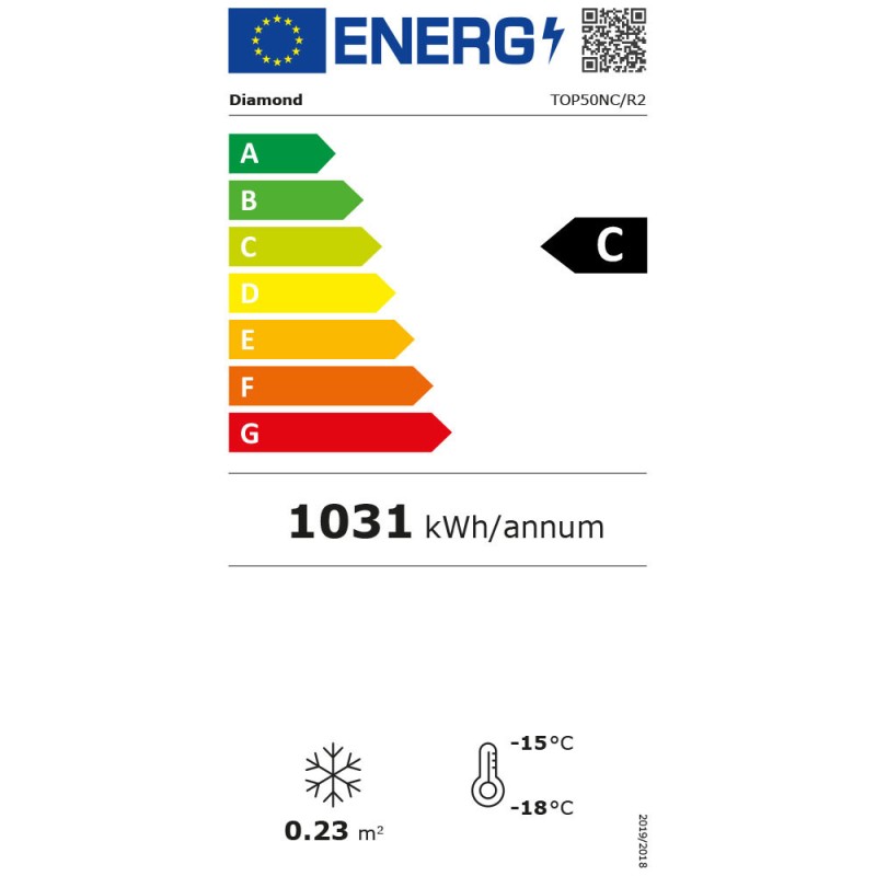 DIAMOND - Vitrine de table négative 50L et caisson lumineux