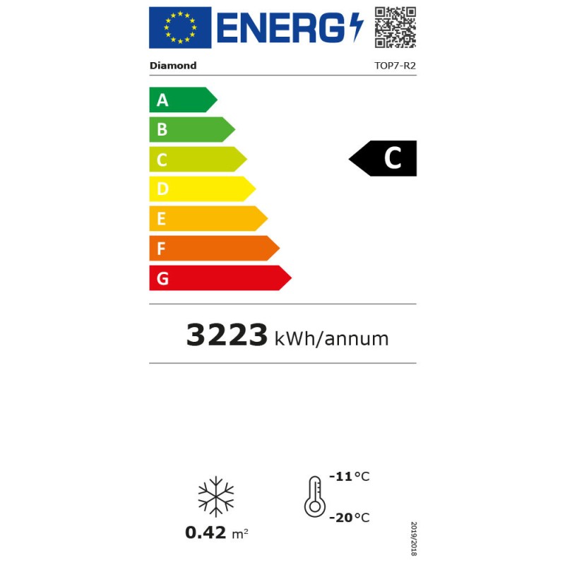 DIAMOND - Comptoir présentoir pour crème glacée - 7 bacs