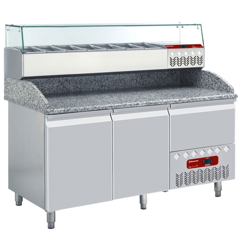 DIAMOND - Ensemble table réfrigérée et structure