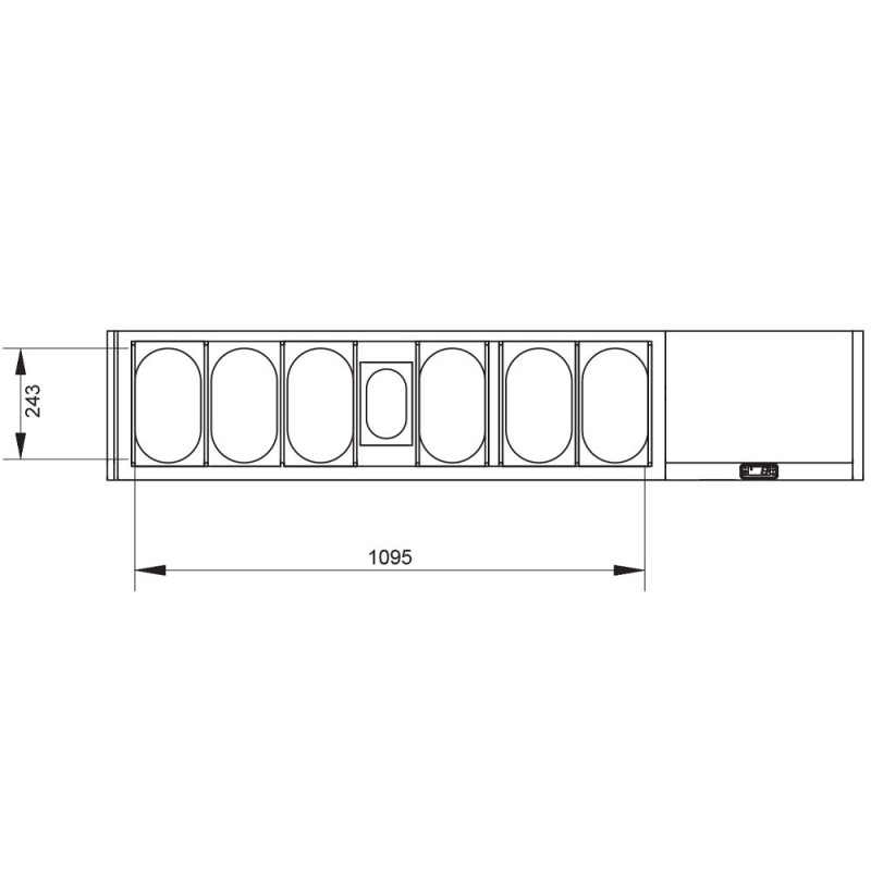 DIAMOND - Ensemble table réfrigérée et structure
