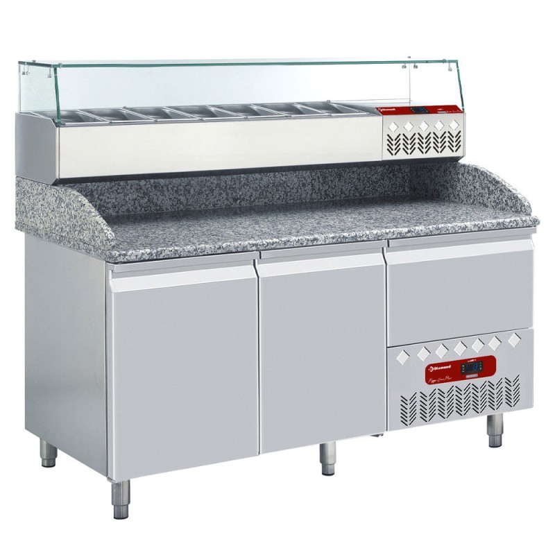 DIAMOND - Ensemble table  réfrigérée + structure
