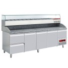 DIAMOND - Ensemble table frigo et structure réfrigérée