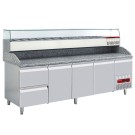 DIAMOND - Ensemble table frigo + structure réfrigérée