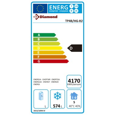 DIAMOND - Table réfrigérée négative ventilée 4 portes 600 x 400