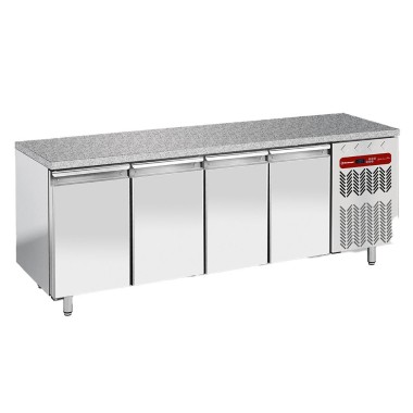 DIAMOND - Table réfrigérée ventilée 4 portes  top -granit