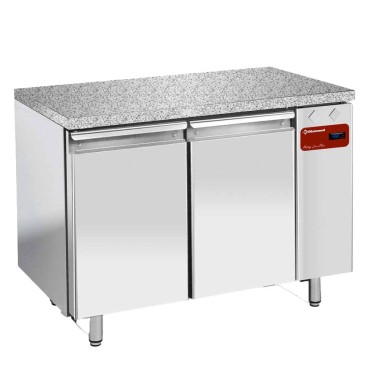 DIAMOND - Table réfrigérée 2 portes 600 x 400  top -granit
