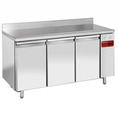 DIAMOND - Table réfrigérée negative murale 3 portes 550 l