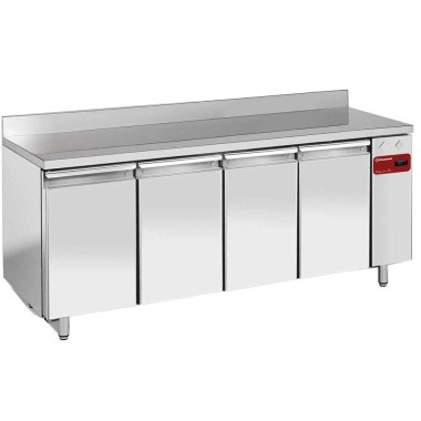 DIAMOND - Table réfrigérée négative murale 4 portes 760 l