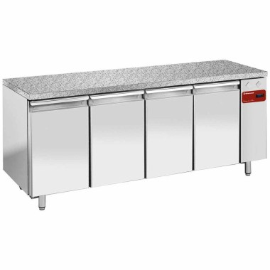 DIAMOND - Table réfrigérée négative 4 portes top en granit