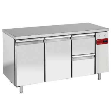 DIAMOND - Table frigorifique composée acier inox