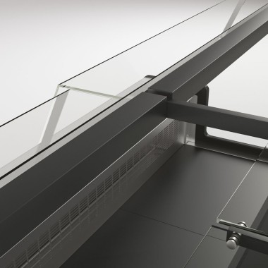 DIAMOND - Comptoir vitrine réfrigéré 1038mm taupe