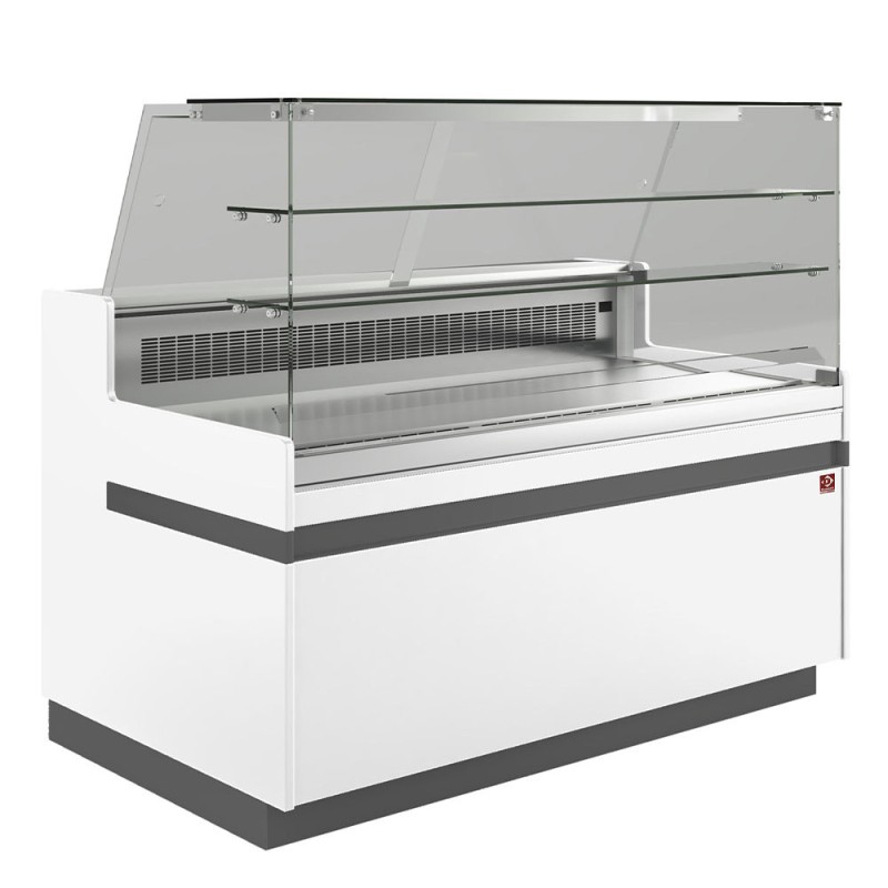 DIAMOND - Comptoir vitrine réfrigéré ventilé blanc