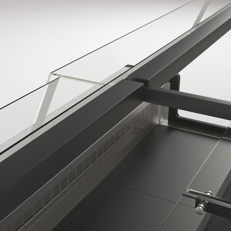 DIAMOND - Comptoir vitrine réfrigéré ventilé noir