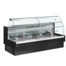 DIAMOND -Comptoir vitrine réfrigéré vitre courbe noir