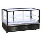 DIAMOND - Vitrine chauffante ventilée 2 niveaux noire
