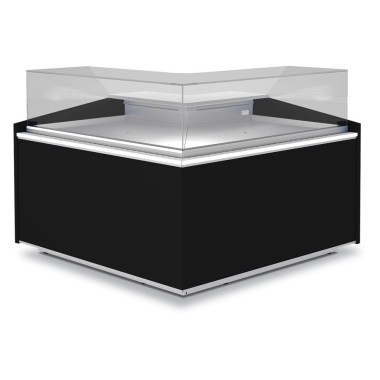 DIAMOND - Angle ouvert 90 ventilé vitre basse noir