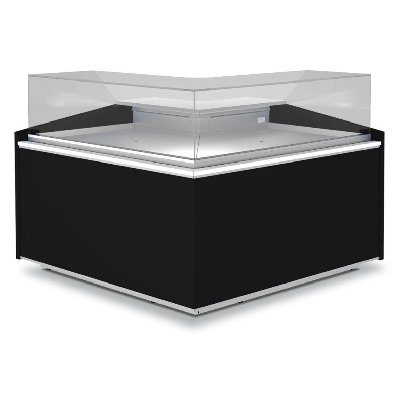 DIAMOND - Angle ouvert 90 ventilé vitre basse noir