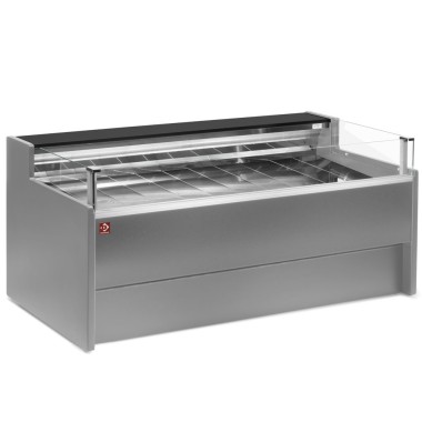 DIAMOND - Comptoir vitrine réfrigéré à vitre avec réserve
