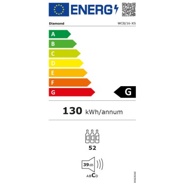 DIAMOND - Cave à vins ventilée 160L black
