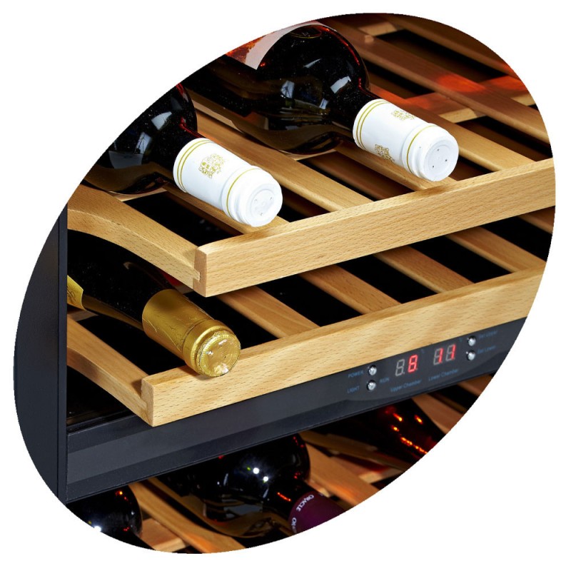 DIAMOND - Cave a vins ventilée 375L 2 bi-temperature black