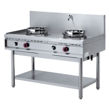 DIAMOND - Fourneau wok gaz 2 feux 2 x 13 kw