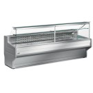 DIAMOND - Comptoir vitrine réfrigéré à vitre droite 90° avec réserve