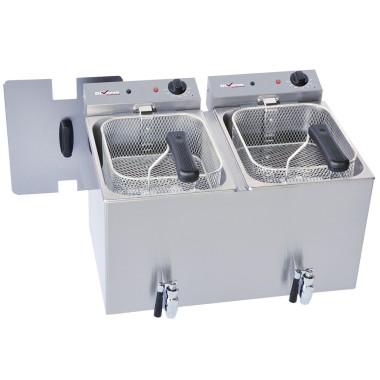 DIAMOND - Friteuse de table électrique 2x8 litres + robinet