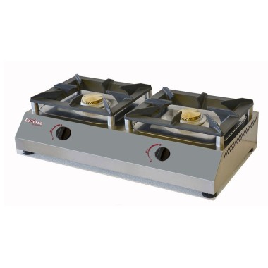 DIAMOND - Réchaud de table gaz 2 feux vifs 5 kw