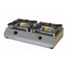 DIAMOND - Réchaud de table gaz 2 feux vifs 5 kw