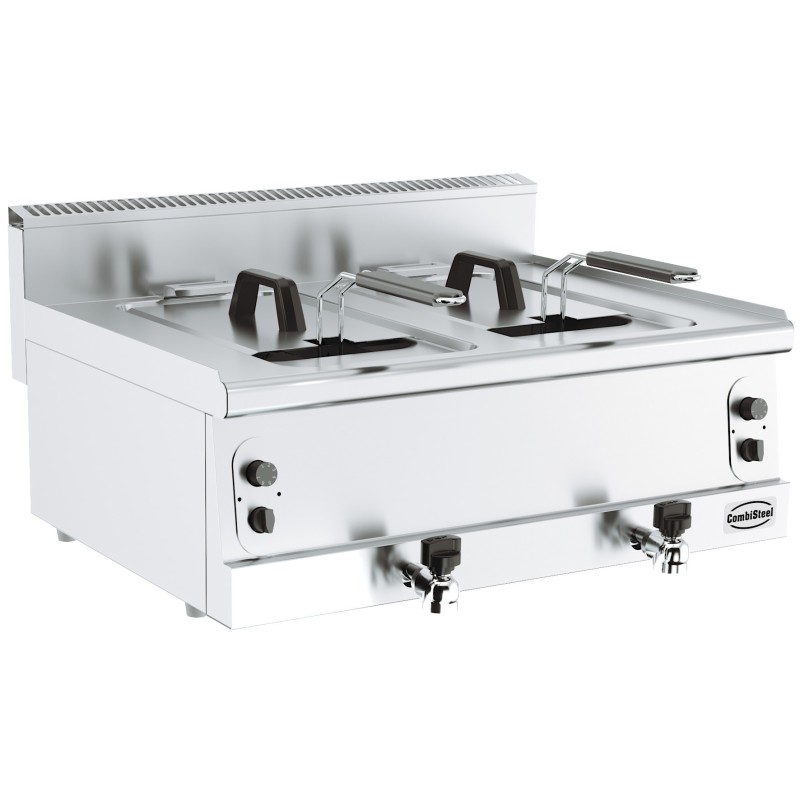 COMBISTEEL - Friteuse a gaz 2 x 8 l largeur 800 mm