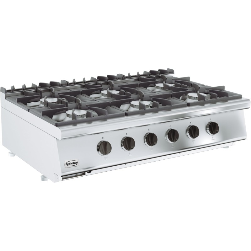 COMBISTEEL - Cuisinière à gaz 6 bruleurs