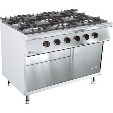 COMBISTEEL - Cuisinière à gaz 6 bruleurs