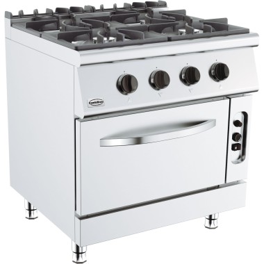 COMBISTEEL - Cuisinière à gaz 4 bruleurs avec four à gaz