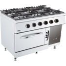 COMBISTEEL - Cuisinière à gaz 6 bruleurs avec four à gaz