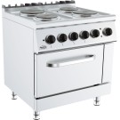 COMBISTEEL - Cuisinière électrique 4 plaques avec four électrique