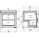 COMBISTEEL - Congélateur modèle de table porte en verre pour crème glacée