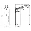 COMBISTEEL - Pole de désinfection distributeur inclus avec commande coude