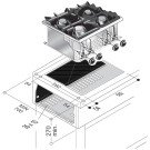 COMBISTEEL - Cuisinière à gaz 4 bruleurs 14kw
