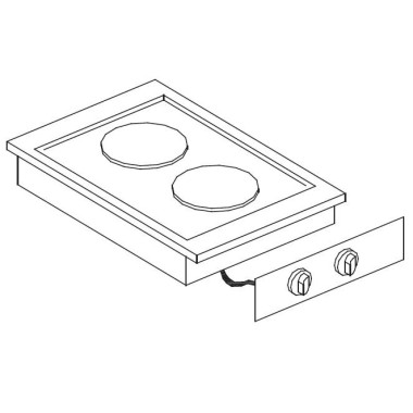 COMBISTEEL - Cuisinière électrique 2 plaques