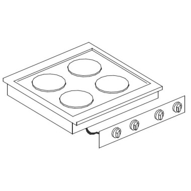 COMBISTEEL - Cuisinière électrique 4 plaques