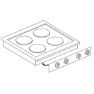 COMBISTEEL - Cuisinière électrique 4 plaques