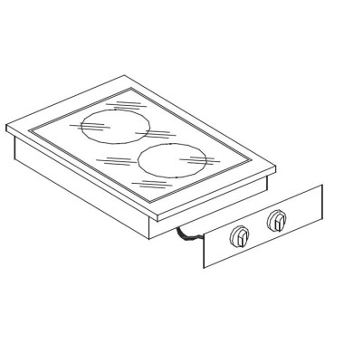 COMBISTEEL - Cuisinière en céramique 2 zones