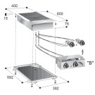 COMBISTEEL - Cuisinière en céramique 2 zones