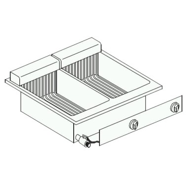 COMBISTEEL - Friteuse électrique 2x10 l 600 mm