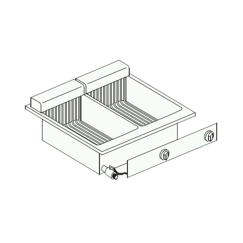 COMBISTEEL - Friteuse électrique 2x10 l 600 mm