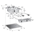 COMBISTEEL - Friteuse électrique 2x10 l 600 mm